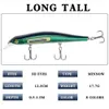 12.5cm / 17,7g Topwater Fishing Lure Minnow Konstgjorda Bait 3d Ögon Plast Wobblers Tackle Pesca Far-Casting Magnet System