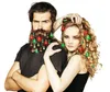 Happy Christmas Beard Ornaments Gezichts Haaraccessoires Gadgets Ronde Gloeilamp Clips Kerst Santa Baard Decoratie Mannen Gemakkelijk bijgevoegd