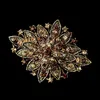 Vintage Look Rhodium Silver Plated Clear Rhinestone Crystal Diamante Bouquet Brooch Pin Prom Party Pins