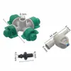 20 Pcs Fogger e Cross Misting Sprinkler con antigoccia e 1/4 di pollice connettore a spina singola Hanging Sprinkler Garden Irrigation Y200106