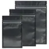Çeşitli Boyutları Mat Temizle / Siyah / Siyah Zip Kilit Çanta 100 adet Plastik Düz Kilitli Paket Çanta