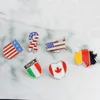 Nationale Vlaggen Emaille Broches Canadees Amerikaans Duits Italiaans Vlag Revers Pin Button Kleding Kraag Broche Badge Mode-sieraden Gift