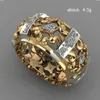 Wholesale-Design Brand Hollow Flower Pattern Finger Rings for Men Women Luxury Silver Gold Two Tone Filled CZ Wedding Rings