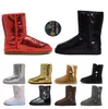 Vrouwen Laarzen Glitter Pailletten WGG Klassieke ontwerper Sneeuw winterlaarzen Enkel Mini Korte Knie Sparkles Knop Bling Boot directe verkoop