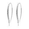 Earwire bevindingen 925 sterling zilveren haak parel oorbellen semi montage zirconia sieraden 5 paar