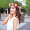 Verstelbare bloem hoofdband haar krans bloemen Garland Crown Halo Headpiece met lint boho bruiloft festival vakantie