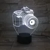 Novelty Gifts 3D Acrylic Entertainment camera illusion LED Lamp USB Table Light RGB Night Light Romantic Bedside Decoration lamp