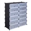 Оптовые продажи 12 кубиков стойку для обуви DIY пластиковый хранилище организатор модульные шкаф для хранения кабинета ящики
