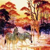 HELLOYOUNG Pittura a olio dipinta a mano fai-da-te Zebra Giraffe Pittura digitale con numeri dipinti ad olio dipinti di scorrimento cinesi
