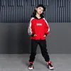 Ropa de salón Ropa de baile de hip hop para niñas, niños, sudaderas con capucha y pantalón de jazz, traje de baile de manga larga para niños, trajes para niños