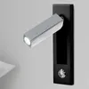 Arandela de parede LED de topoch Habita￧￣o de metal n￳rdica de l￢mpada com push on/off switch head swivels 90 graus esquerdo/direita/para a frente vertical/horizontal montado