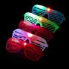 Máscaras de festa máscara de casamento óculos entretenimento engraçado truques brinquedo led piscando obturador incandescendo vidro cego com bateria # 1371