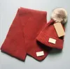 Heiße Modemarke Baby Mädchen Wintermütze Schal hochwertiger warmer Schal Hutanzug Vollstrickmütze Kinderhüte Kinder warme Beanie-Anzüge