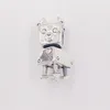 Authentic 925 Sterling Silver Beads Bobby Bot Dog Charm Charms Fits European Pandora Style Jewelry Bracelets & Necklace 797551EN12