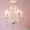 pink beaded chandelier