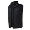 Nieuwe topherenkleding Elektrische verwarmde jassen Vest met USB -kabel Winter Down Jackets Men Mouwloze Doude Homme