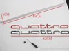 Quattro Logo Emblem Badge Car Stickers 3D ABS Quattro Naklejki przednie dolne wykończenie grilla do Audi A4 A5 A6 A7 RS5 RS6 RS7 RS Q3 CAR A241J