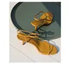 Hot Sale-2019 fashion woman designer Sandals Summer Bare leather sandals soft navy leather 65mm slender straps surprisingly comfortable