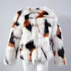 Lanshfifei Kobiety Faux Fur Coat Fluffy Jacket Kobiety Zima Nowy Girlshort Futro Styl Parka Lady Club Płaszcz Plus Rozmiar Płaszcze Zimowe