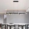 Brown/Black Modern led chandelier Kitchen Island Dining Room Shop Bar Decoration Cylinder Pipe pendant chandelier 800-1000mm