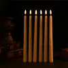 30 stycken 11 tum LED -batteridriven flimrande flamelös elfenbensavsmalnande ljuslampa Stick Candle Wedding Tabell 28cmhamber T20015762905