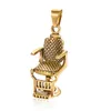 Hip Hop Rock Titanium ze stali nierdzewnej fryzjer fryzjerski Rozkłada krzesło krzesło Naszyjnik dla mężczyzn Jewelry Fryzjer Gold Silver 8962953