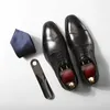 Echte Schuhe Männer Kleid Leder Schnüre-up-Bürogeschäft Hochzeit handgefertigt grundlegende formale Square Zehen Nonflip Oxfords Herren S 5186 s