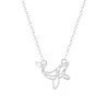 Collier pendentif de poisson de baleine creux pour femmes filles colliers élégants dauphins de dames mode bijoux jolies cadeaux de fête