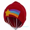 Groothandel-klimaat Meisjes Dames Winter Warm Hoed Gravity Falls Dipper Mabel Pines Red Breit Mutie Shooting Star Anmation Nice Red Acrylic Hat