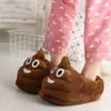 New Creative Poo Fluffy Pattern Autumn Winter Warm Slippers For Women Use Indoor Slipper House Shoes Y200424