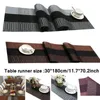 Kompatibel placemats tabelllöpare, 1 stycke Crossweave vävt vinylbord löpare tvättbar 30x180cm / 12x70.86 tum