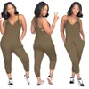 2019 Sexy Strap Sólidos Jumpsuit Backless Bodycon Bandage calças compridas Verão Básico Macacões Mulheres Sexy macacãozinho Bodysuits One Piece