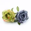 100 Uds. Broche de rosas de seda para boda, pared de flores artificiales, accesorios de decoración para el hogar, álbum de recortes, coronas de flores decorativas