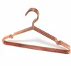 free shipping cheap Metal Brass wire suit garment pants skirt shirt dress coat hanger Rose gold copper wire clothes hanger wn251 200pc