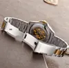 Chenxi Automatisk rörelse Armbandsur Analog Dial Face Gold Bezel rostfritt stålrem 001 Folding Buckle Business Wristwatch för 268T