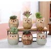 Pots de fleurs en forme de hibou en céramique créative 2018 nouveau pot de fleur de bureau en céramique