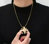 목걸이 액세서리 새로운 6ix9ine 힙합 랩 블랙 8 유성 망치 펜던트 전체 지르콘 목걸이 남성의 보석 선물