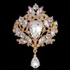 Rhinestone Crystal Crown Brooches Pins Corsage Drop Wedding Brooch cosage women men dress suit Fashion jewelry will and sandy