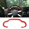 ジープ・ラングラーJK 2007-2010のための車のABSセントラルコントロールダッシュボードの装飾カバーの赤いカーインテリアアクセサリー