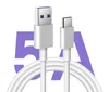 OEM USB 3.1 5A Typ-C-Kabel 1M 3ft Schnellladekabel Typ-C-Ladegerät mit Einzelhandelsverpackung für Samsung S8 LG V20 Huawei Mate 9 10 P10