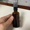 Pompe per atomizzatori per bottiglie spray in vetro marrone vuote da 100 ml per oli essenziali Profumo da viaggio Bottiglia disinfettante per le mani per trucco portatile sfuso