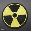 Yellow Danger Sign Iron On Embroidered Clothes Patches For Clothing Stickers Garment Wholesale