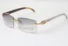 Ganze rahmenlose Sonnenbrille 3524012 Natural Mix Ox Horn Herren- und Damen-Sonnenbrille Brillengröße 56-18-140m2359