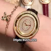 Fashion New Hypnose WJHY0010 Gypsophila Diamond Dial Swiss Quartz Womens Watch 18K Yellow Gold Case Leather Strap Lday Watches Watch_zone