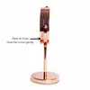 6quot 1x3x vergrotende dubbelzijdige spiegel met stand 18 LED -verlichte tafelmake -up cosmetische spiegelbatterij bediende Rosegold B1556143