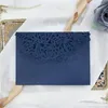 Navy Blue Laser Cut Свадебные приглашения открытки Новое приглашение на дизайн персонализированный свадебный приглашение