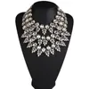 Großhandels-Designer-Luxus-Halskette mit übertriebenem, sehr glitzerndem, wunderschönem Strass-Kristall, mehrschichtigem Kragen-Choker-Statement-Halskette für Damen