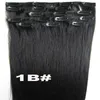 16 24 inch Blond Black Brown Silky Straight Clip in Human Hair Extensions 70g 100g Brazilian indian remy hair for Full Head5132347