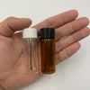 2,5N Caixa de vidro transparente/marrom caixa de comprimidos de garrafinha de cabeceira de tabaco
