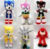 25cm juguetes de peluche de Sonic Sonic the Hedgehog Los animales de peluche Muñecas Hedgehog Sonic the Echidna Los animales de peluche juguetes de peluche de los niños del regalo de los nudillos